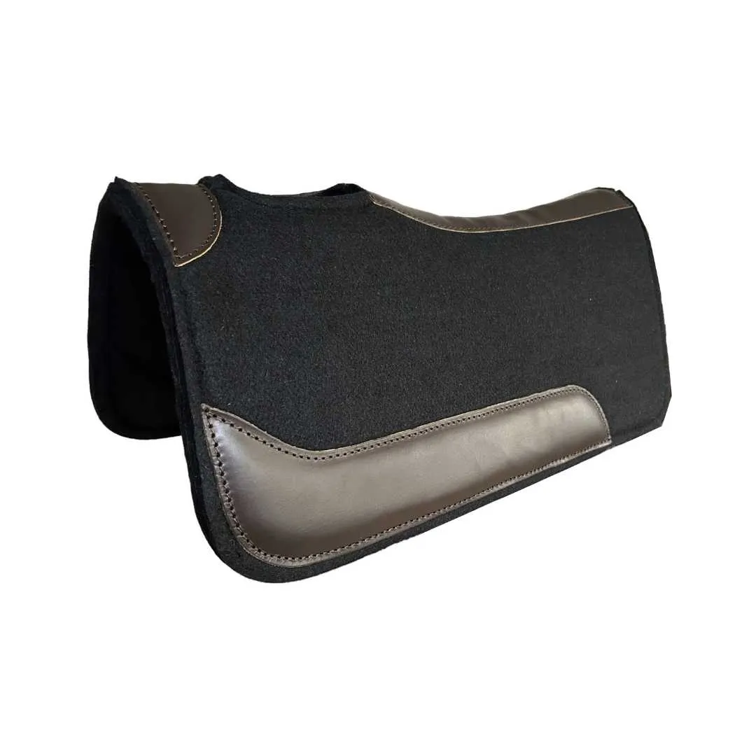 TuffRider Nomad western zadelpad vilt 24x24 zwart bruin