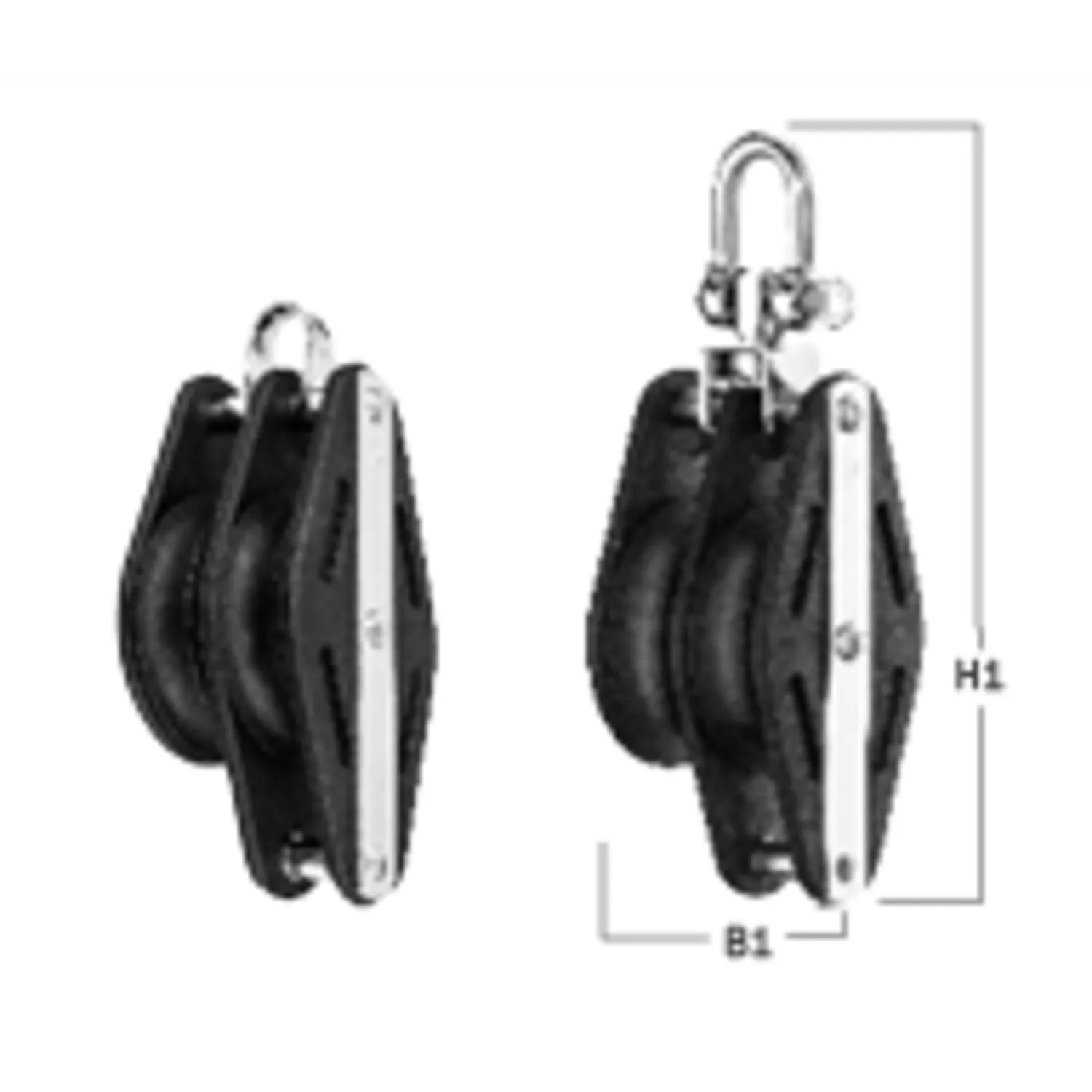 Herm Sprenger glijlagerblok 14 mm 2-schijfs blok met beugel