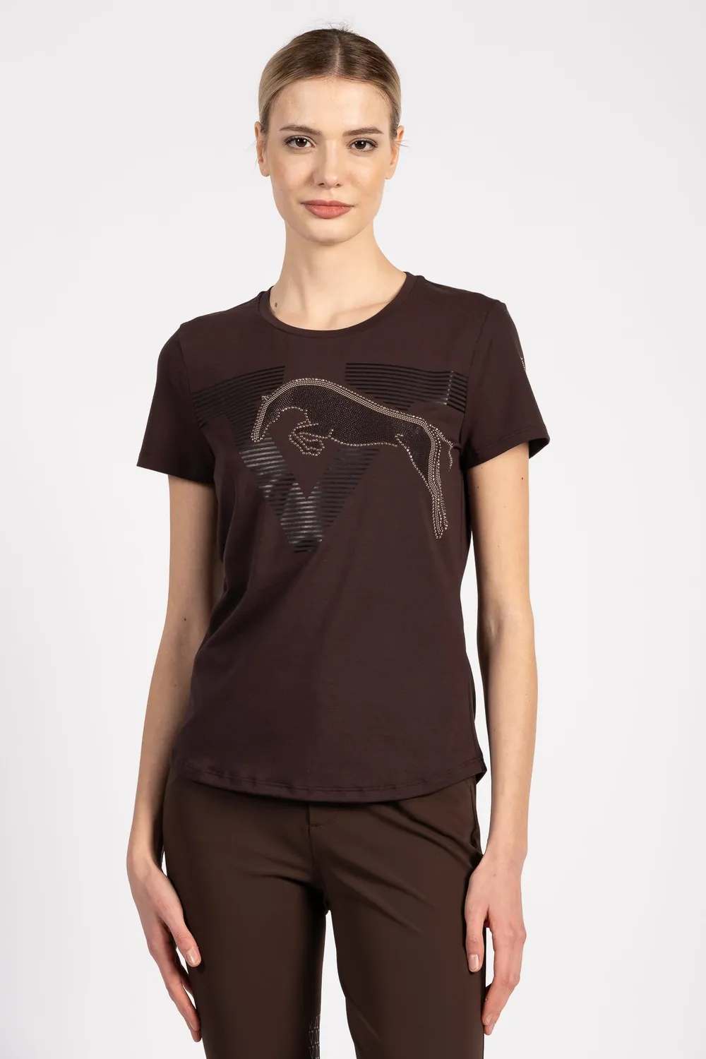 Vestrum Interlaken t-shirt dames katoen paardenprint