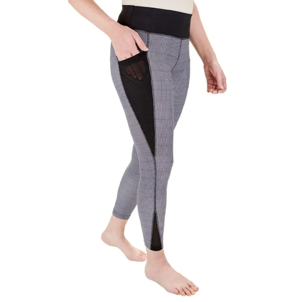 TuffRider Minerva Houndstooth rijtight zwart wit knie grip