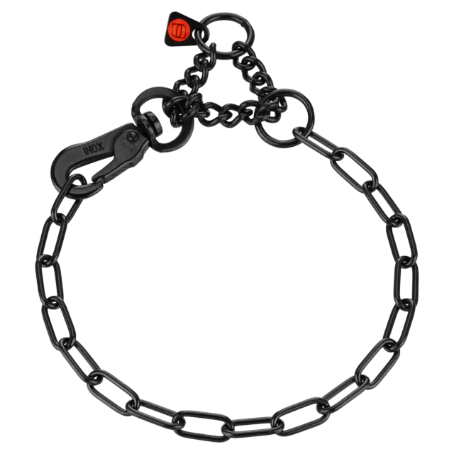 HS Sprenger Hondenketting doortrek zwart 2,0 mm 36 cm