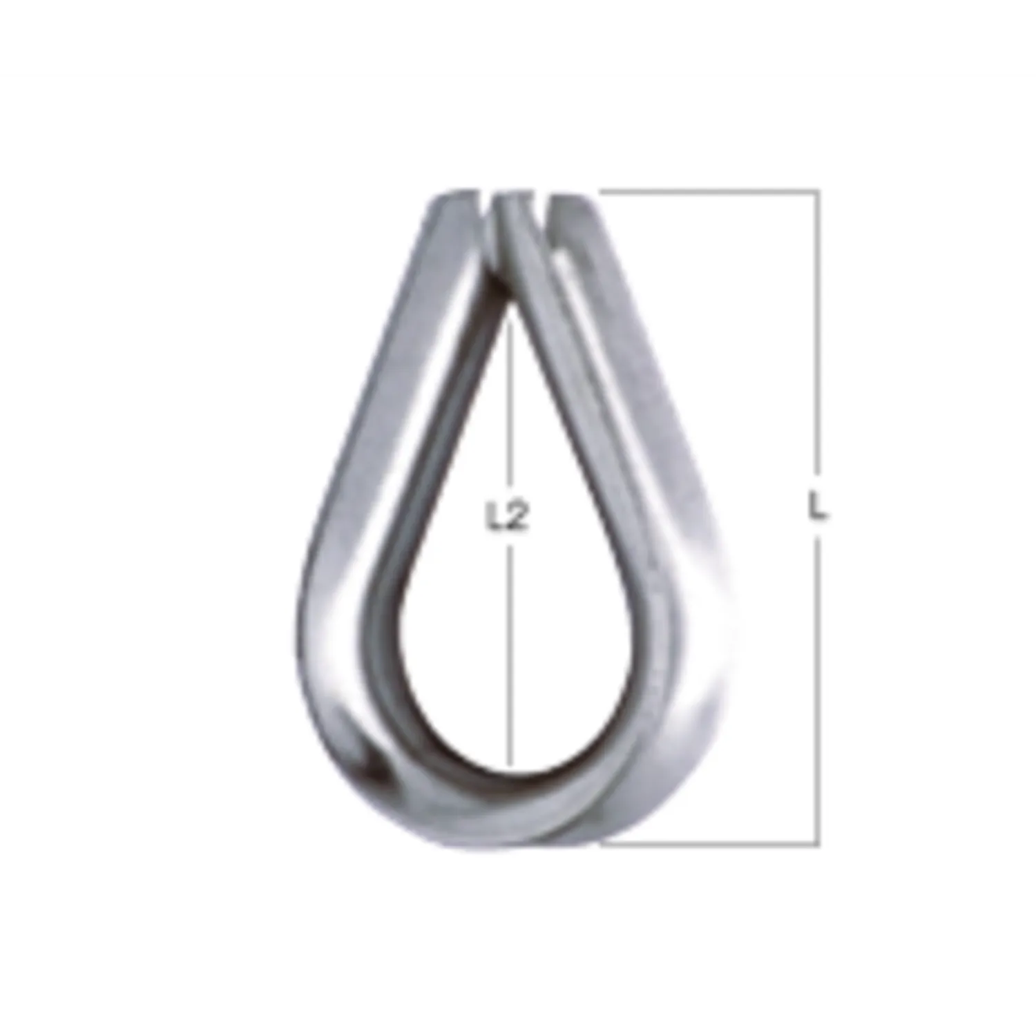 Herm Sprenger Spitskaus kabelkous RVS 3 mm draad