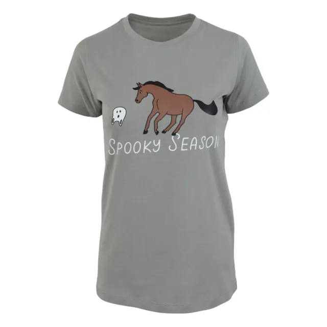 Dapplebay Spooky Season Tee T-shirt dames grijs XS katoen