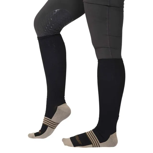 TuffRider Compression rijsokken Zwart Beige