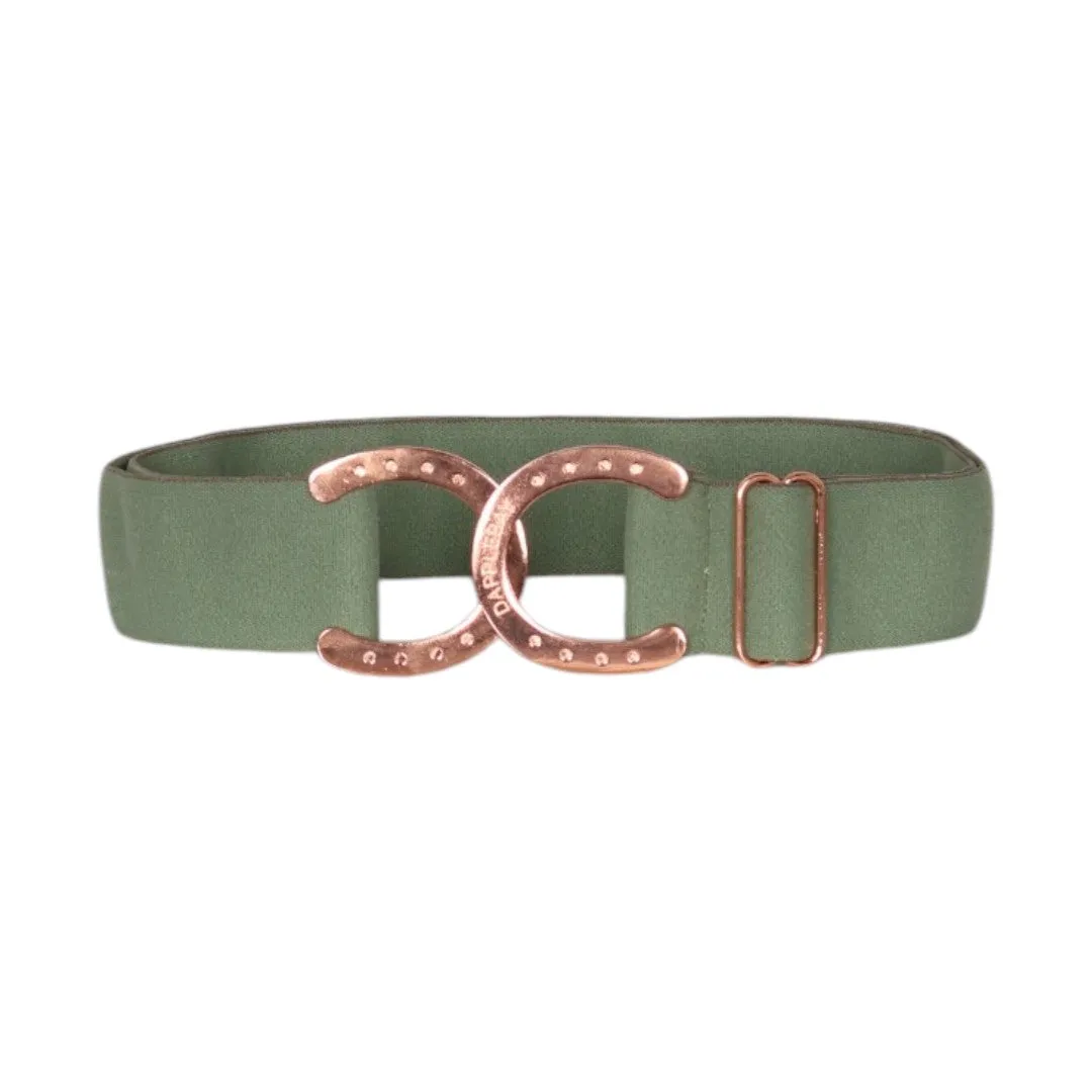 Dapplebay Horse Shoe riem rosemary elastisch hoefijzer