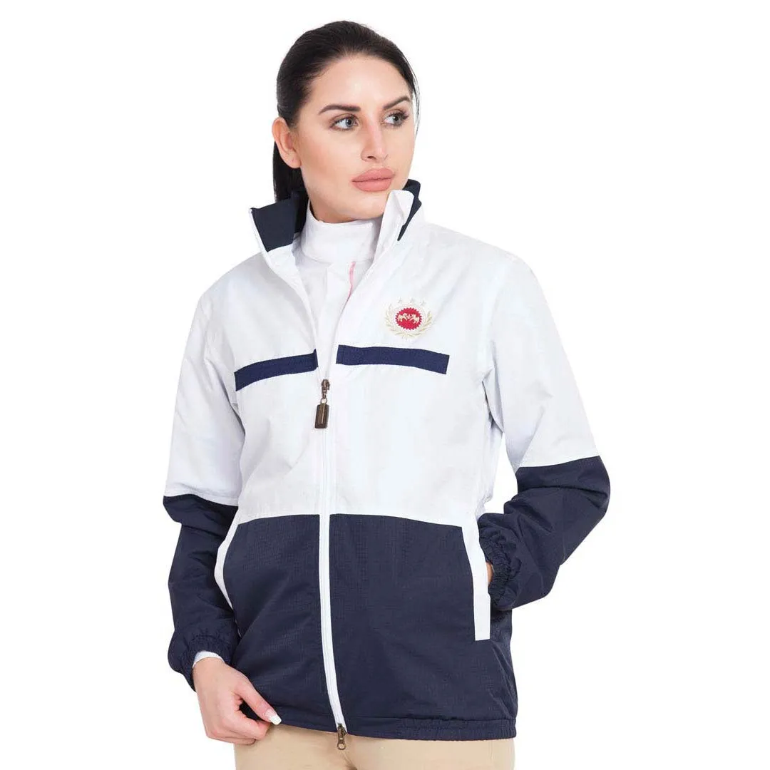 Equine Couture Marmara regenjas dames wit/navy waterdicht