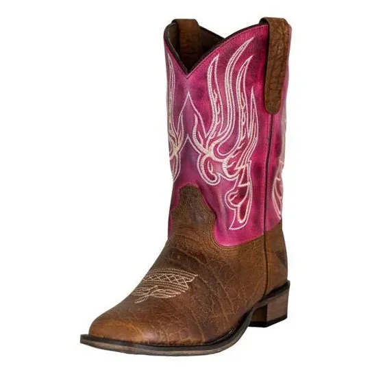 TuffRider Arches Flame western laarzen kinderen bruin roze