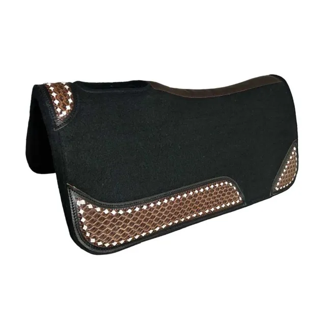 TuffRider Eldon westernpad vilt 32x32 zwart 1 inch