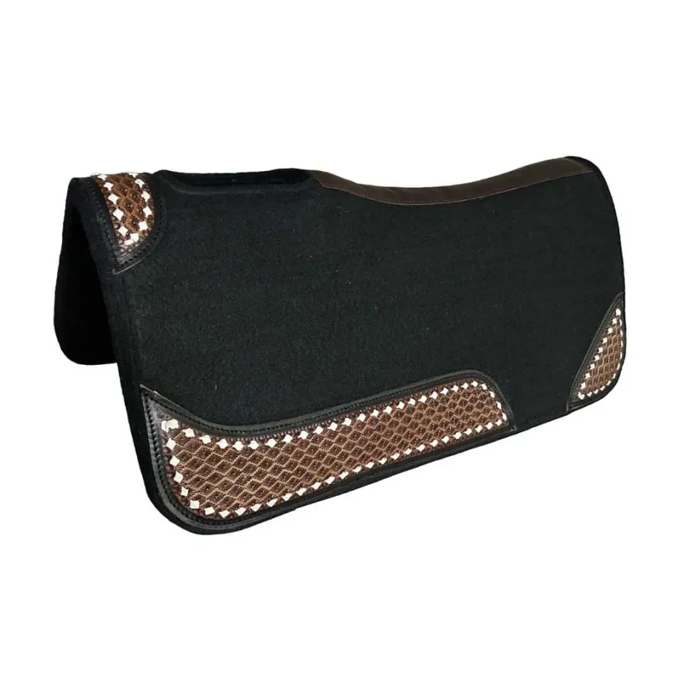 TuffRider Eldon westernpad vilt 32x32 zwart 1 inch