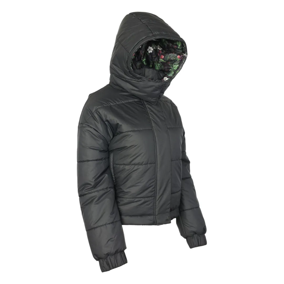Dapplebay Reversible puffer winterjas Navy Black omkeer