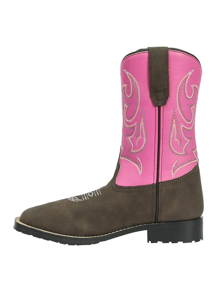 TuffRider Voyageurs Square Toe westernboot kind mocha roze