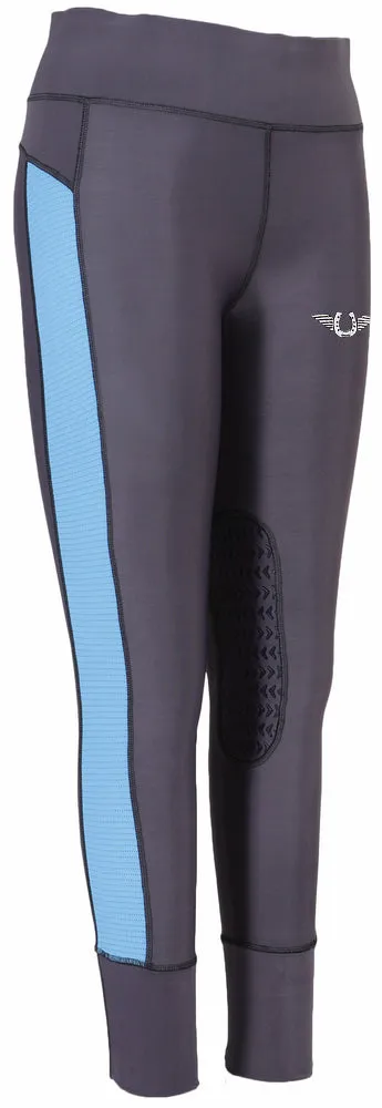 TuffRider Marathon dames rijlegging Charcoal siliconen knie