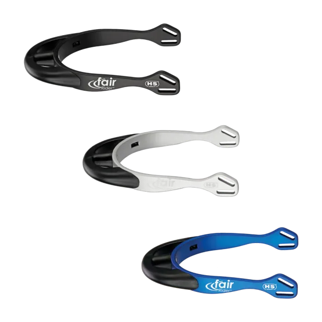 HS Sprenger fairRider sporen 25mm zwart dun afgerond