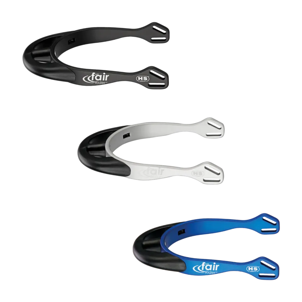 HS Sprenger fairRider sporen 25mm zwart dun afgerond