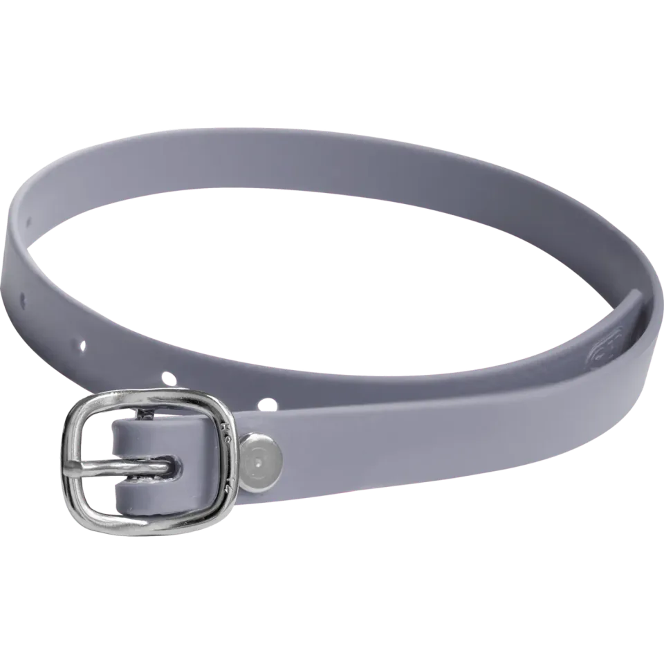 HS Sprenger Sporenriemen 45 cm BioThane Grijs stalproof