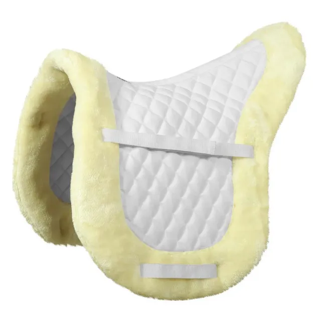 TuffRider Sherpa Shaped zadelpad wit bont