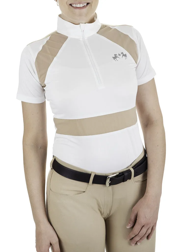 Equine Couture Nicolette wedstrijdshirt Wit Zwart