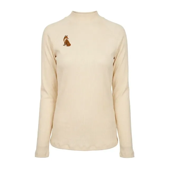 Dapplebay Heirloom Mock Neck coltrui crème vos
