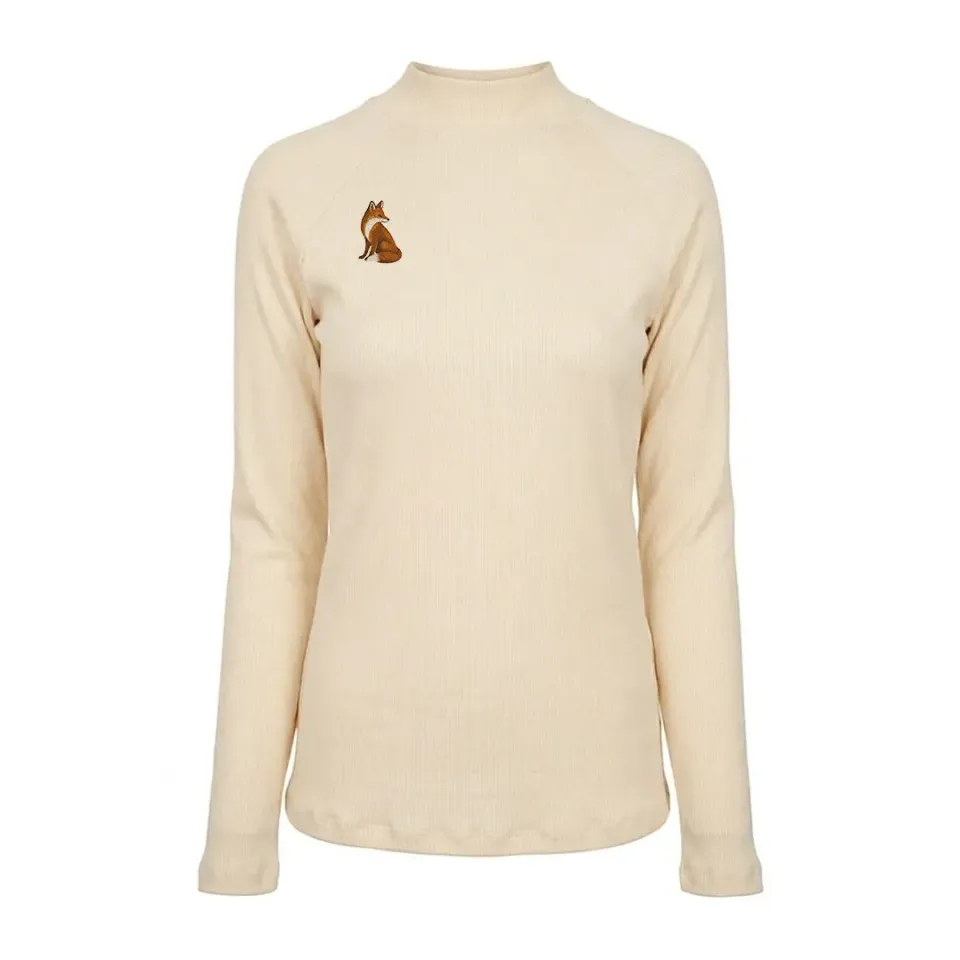 Dapplebay Heirloom Mock Neck coltrui crème vos
