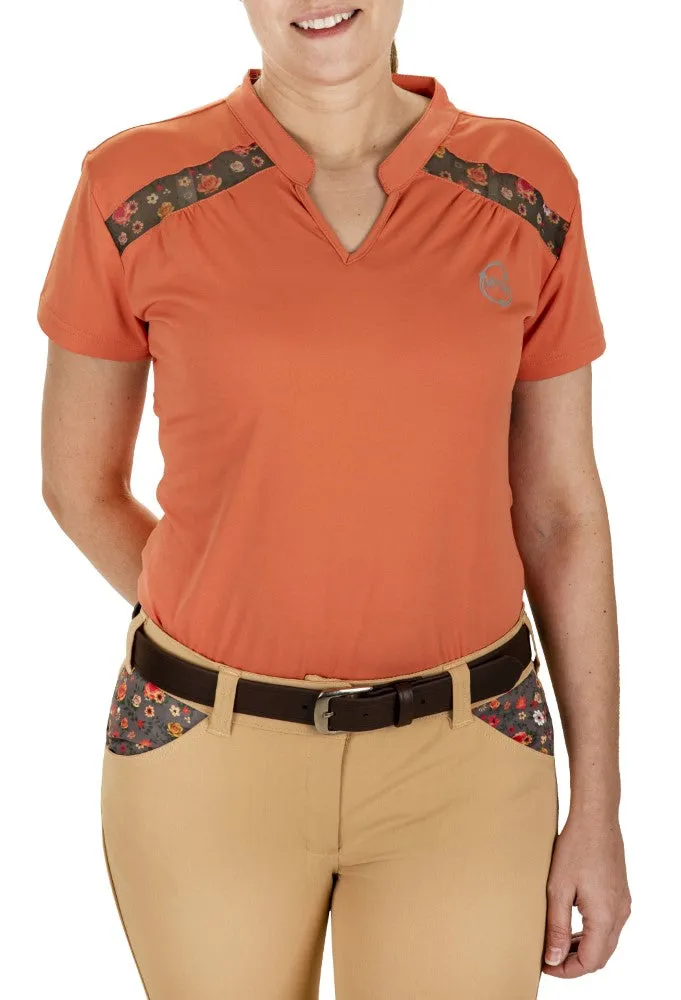 Equine Couture EcoRider Thea sportshirt marigold mesh