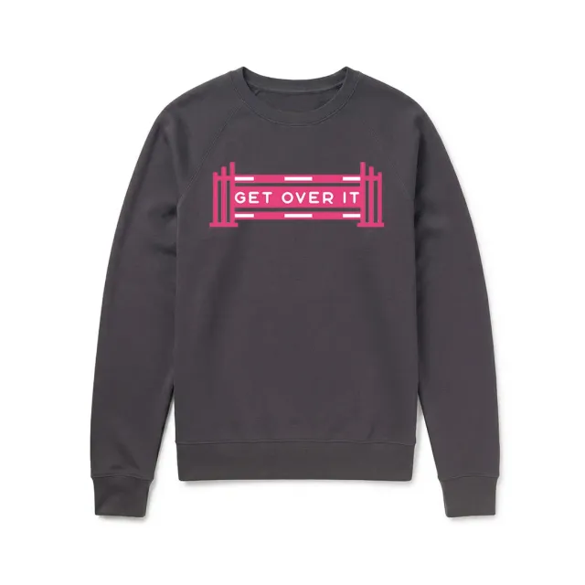 Dapplebay Get Over It sweater kids chocolate geborduurd