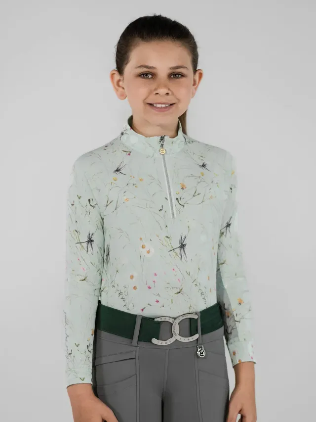 Dapplebay Dragonfly Meadow ruitrui kids groen 1/4 rits