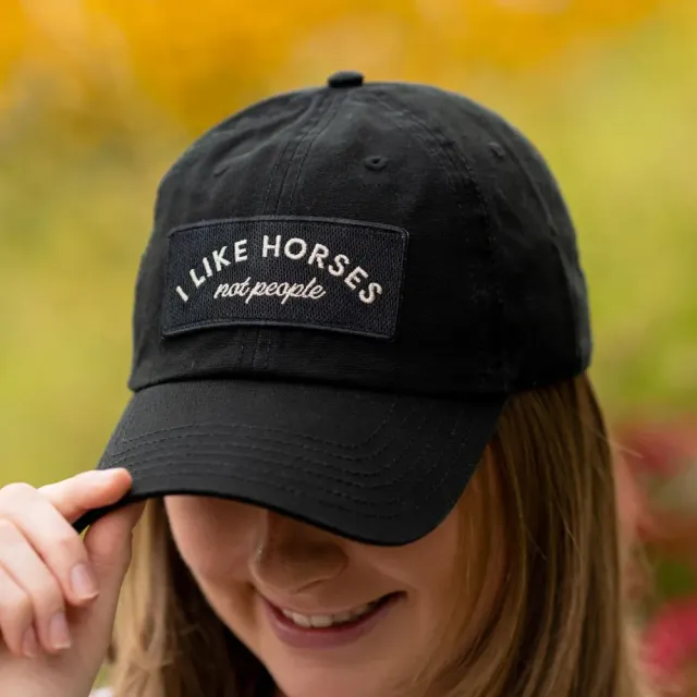 Dapplebay I Like Horses pet zwart one size