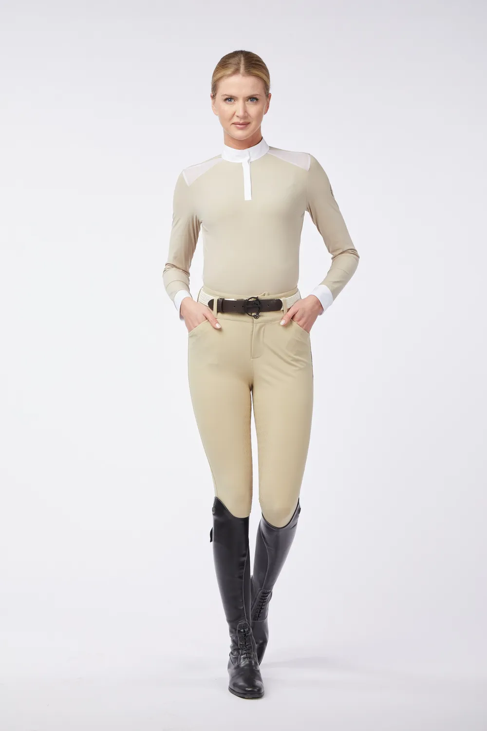 Vestrum Moers wedstrijdshirt wit dames lange mouw