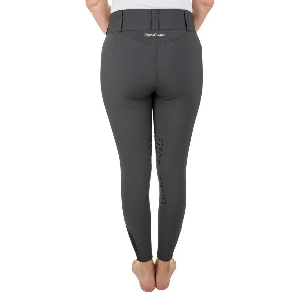 Equine Couture Nicole Knee Patch rijbroek Charcoal stretch