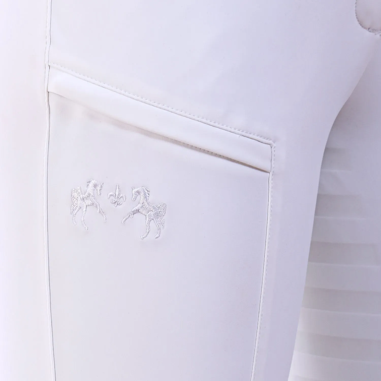 Equine Couture Techno dames rijbroek zwart kniepatches