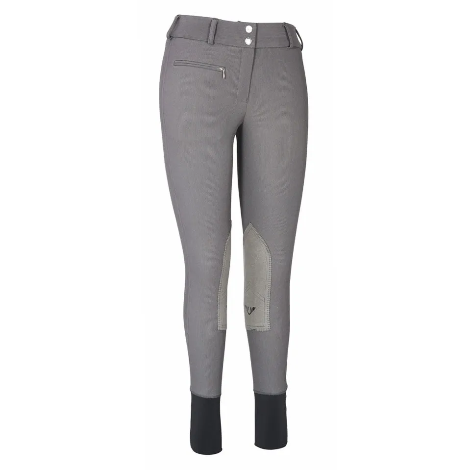TuffRider Ribb rijbroek knee patch navy lage taille