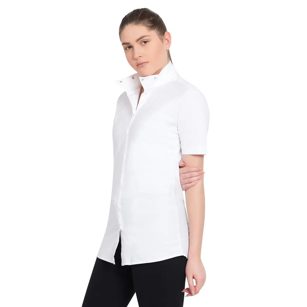 TuffRider Starter dames wedstrijdshirt korte mouw wit