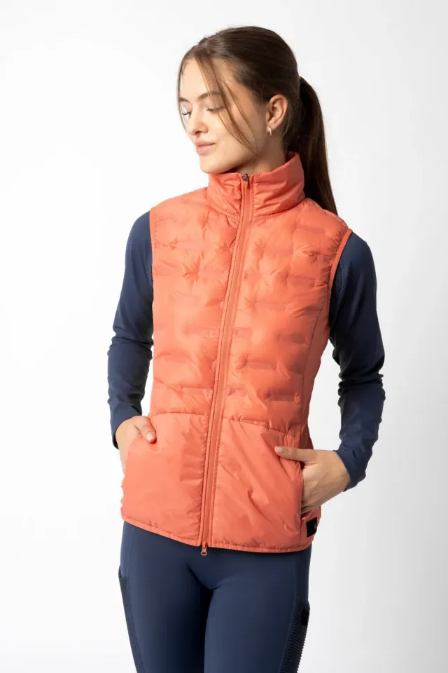 Horze Adela bodywarmer licht gevoerd crabapple 34