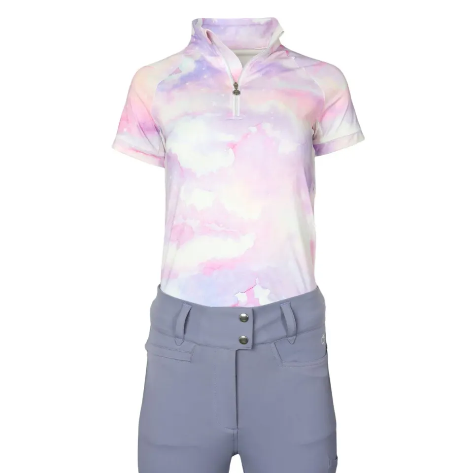 Dapplebay Lavender Haze 1/4 Zip rijtop Lavender korte mouw