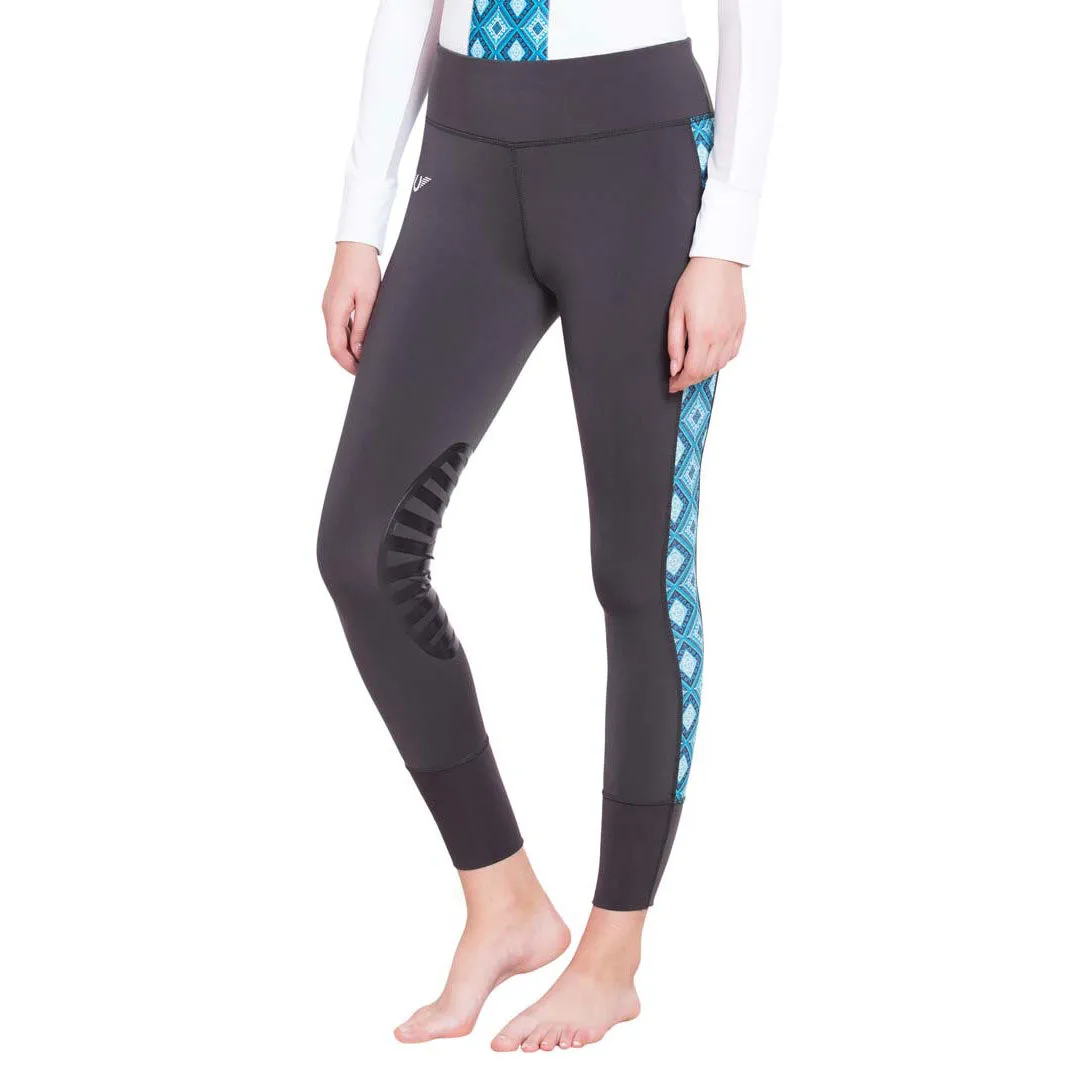 TuffRider Artemis rijtight dames charcoal print koel