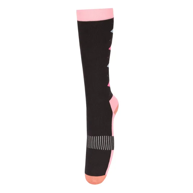 TuffRider Neon Winter Argyle paardrijsokken neon peach dik