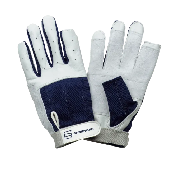 Herm Sprenger zeilhandschoenen kalfsleer open vingertoppen