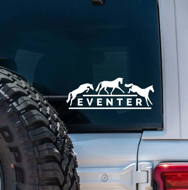 Dapplebay Eventer vinyl sticker wit STD eventing