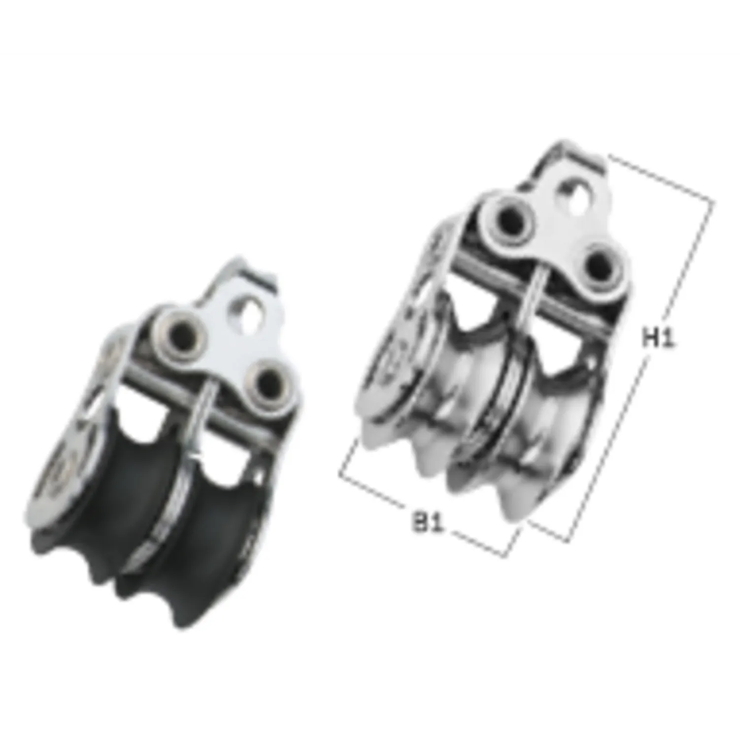 HS Sprenger Micro XS blok 6 mm 2-schijfs met beugel