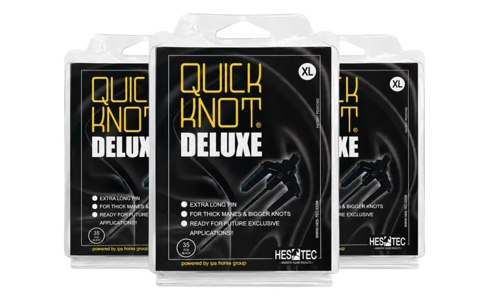 Quick Knot Deluxe XL vlechtclips zwart 105 stuks dikke manen