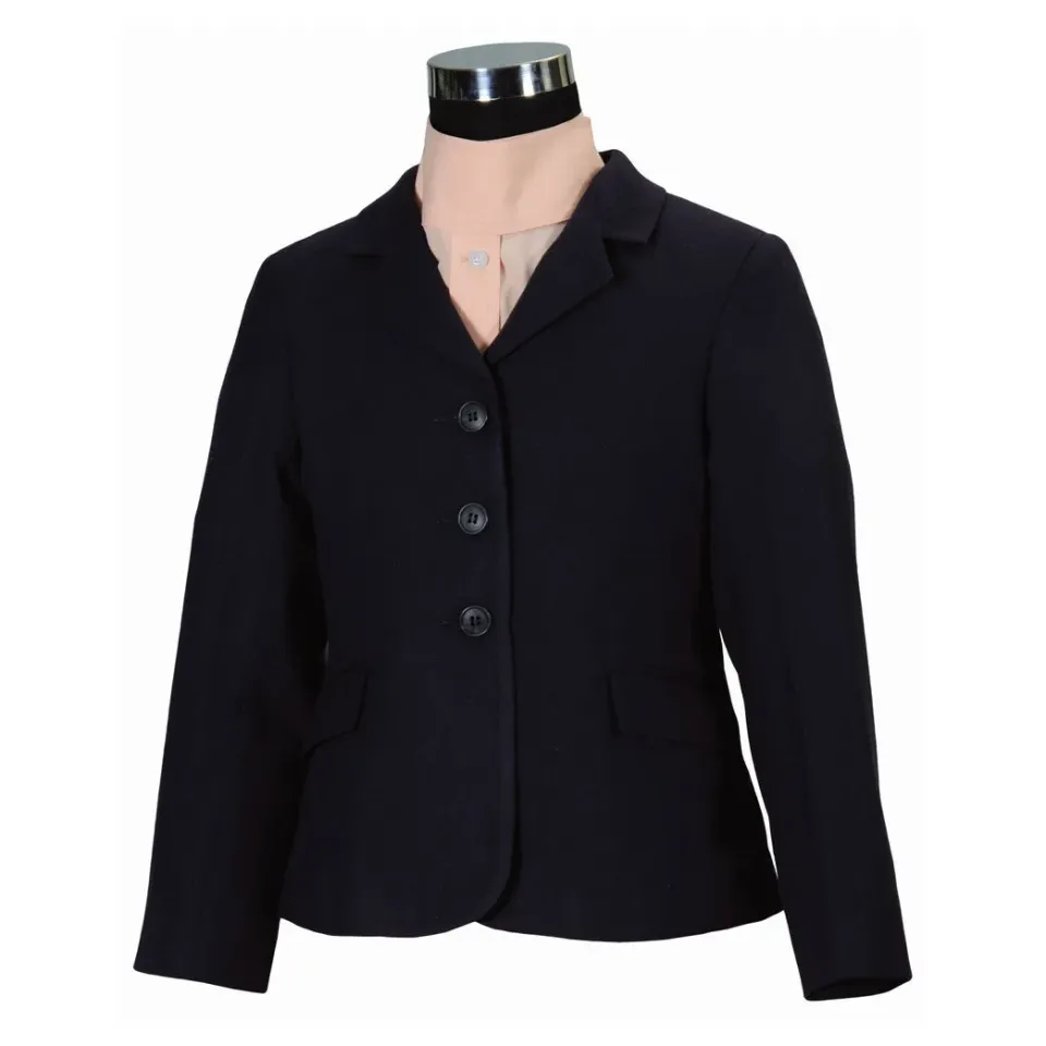 TuffRider Starter Plus showjasje kind Navy klassiek 3-knoops
