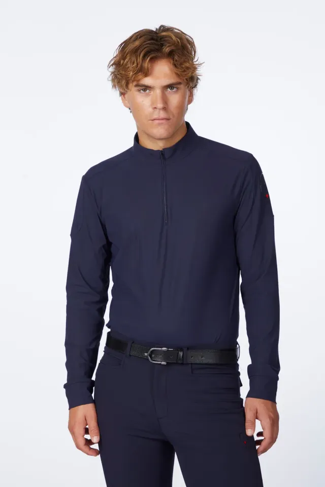 Vestrum Alkes trainingsshirt heren navy rits duurzame