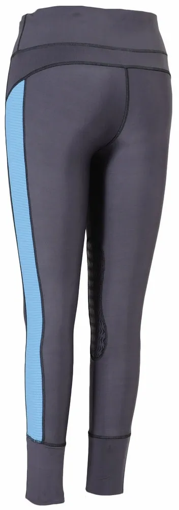 TuffRider Marathon dames rijlegging Charcoal siliconen knie