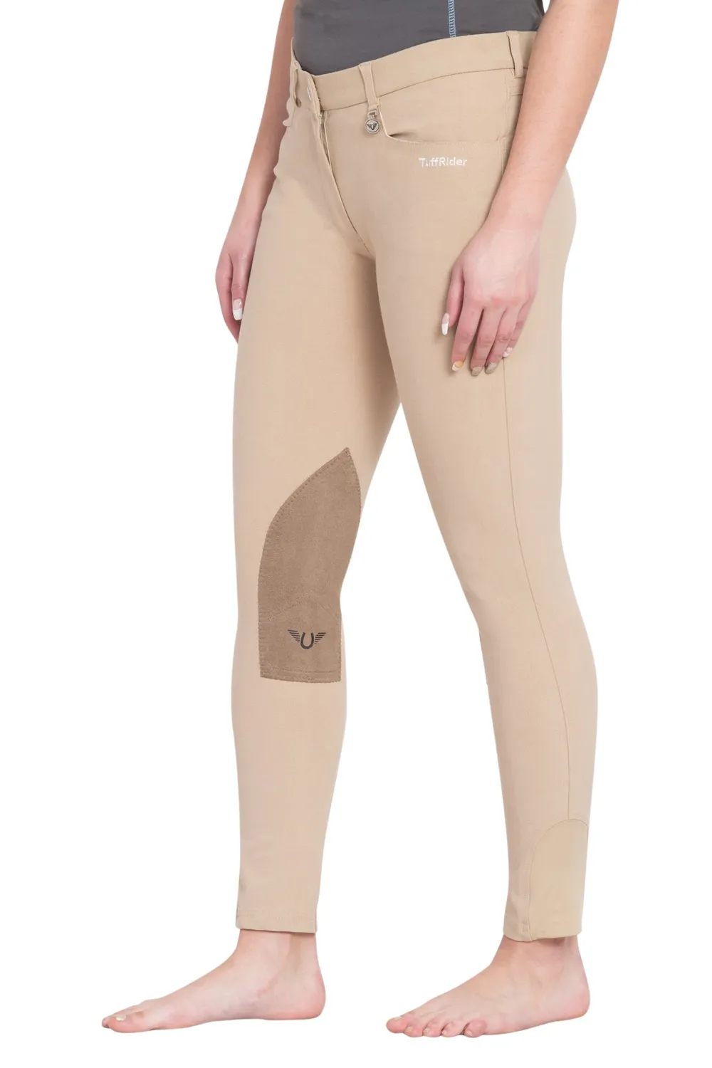 TuffRider Perfect dames rijbroek Black kniepatches