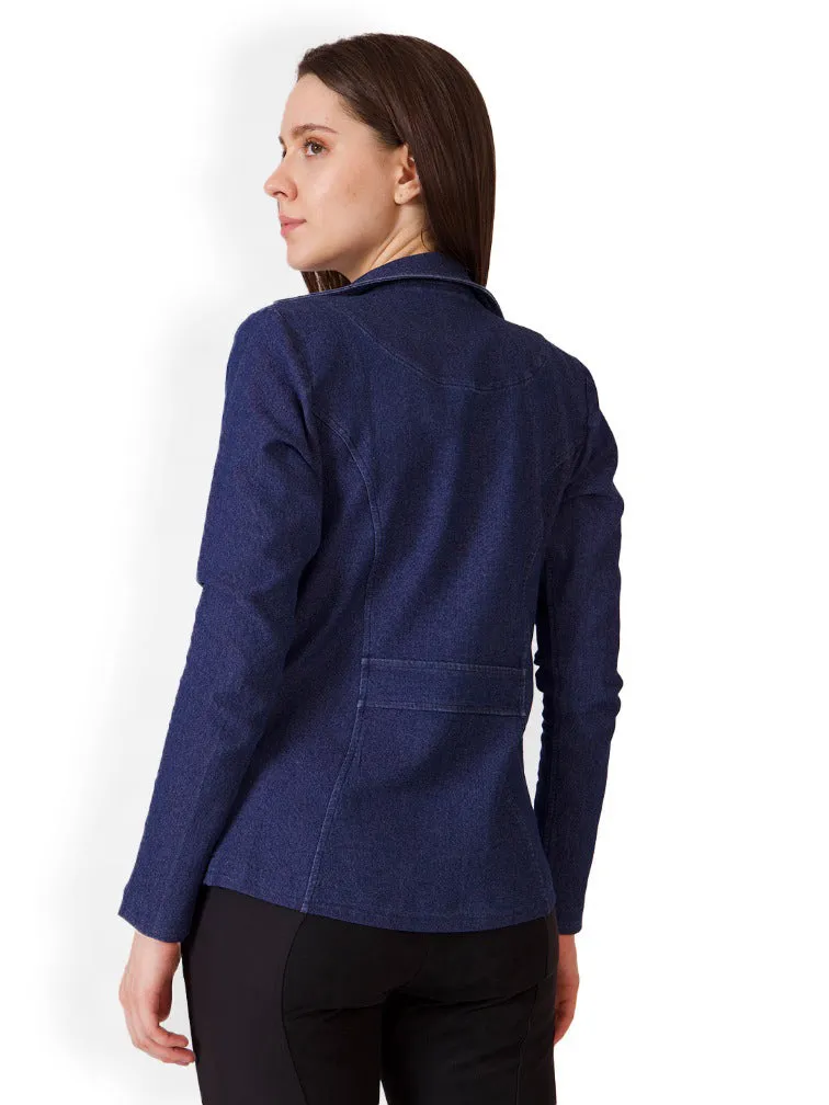 Equine Couture Denim and Diamonds wedstrijdjas navy stretch