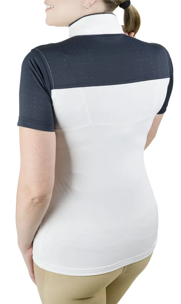 Equine Couture Magda EquiCool wedstrijdshirt wit navy