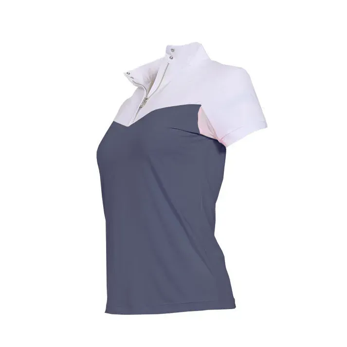 Dapplebay Lady 1/4 Zip SS Show Top showshirt Paars