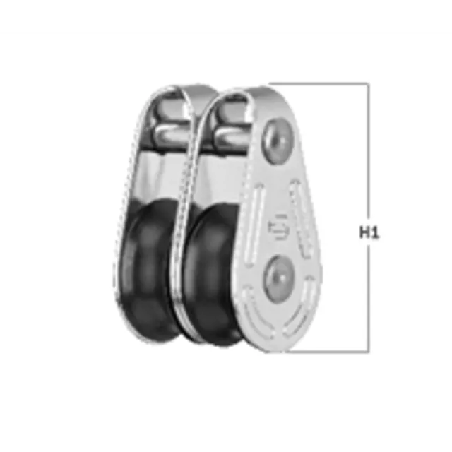 Herm Sprenger Super Mini katrolblok dubbel 6 mm 2-schijfs