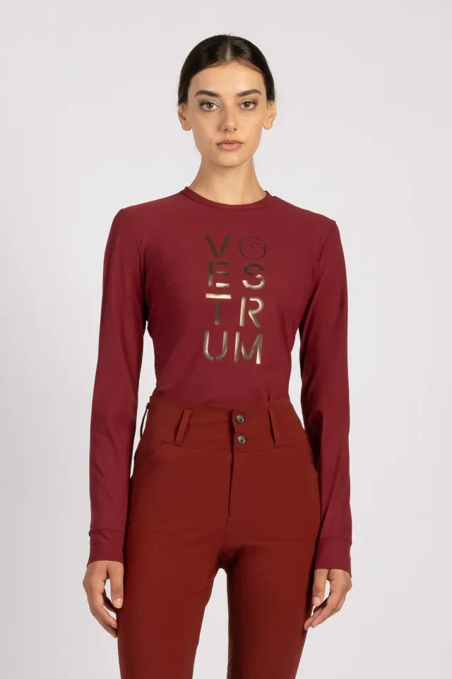 Vestrum Namur trainingsshirt dames brick red ademend