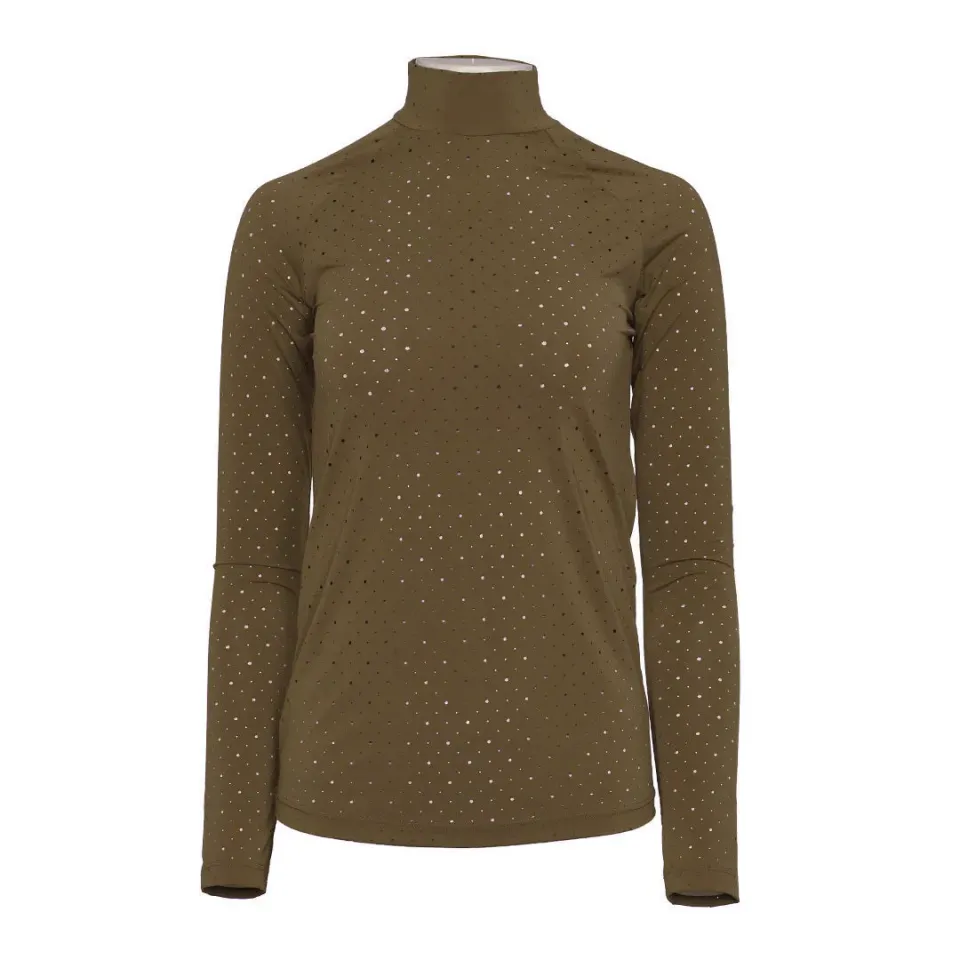 Dapplebay Aircut mockneck rijshirt chocolade
